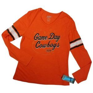 NWT Juniors By Gen 2 Oklahoma State University Cowboys T-shirt Sz XL Long Sleeve